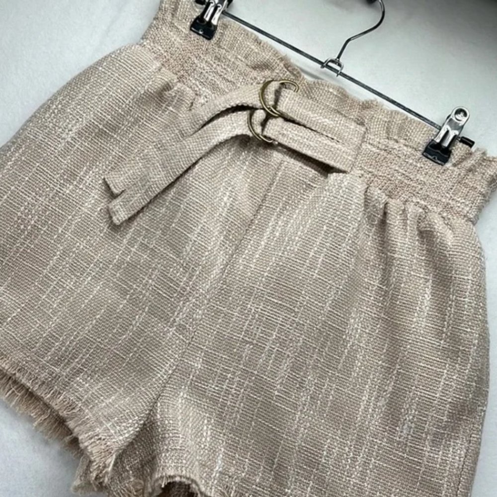 Umgee paperbag tweed shorts with pcokets